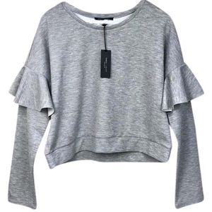 Romeo + Juliet Couture Sweater with Ruffled Arms